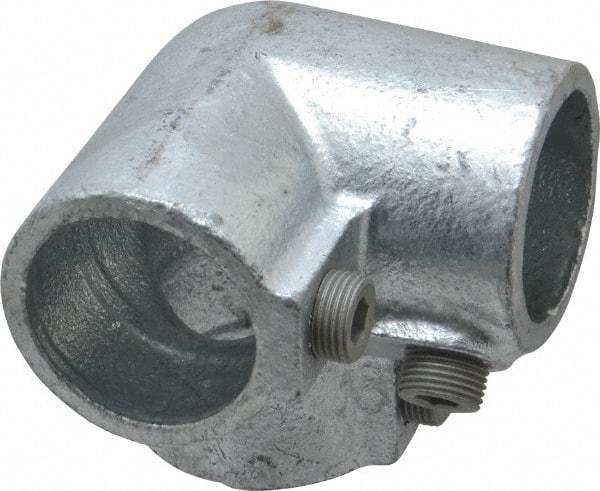 Kee - 1-1/4" Pipe, Side Outlet Elbow, Malleable Iron Elbow Pipe Rail Fitting - Galvanized Finish - Benchmark Tooling