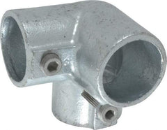 Kee - 1-1/2" Pipe, Side Outlet Elbow, Malleable Iron Elbow Pipe Rail Fitting - Galvanized Finish - Benchmark Tooling