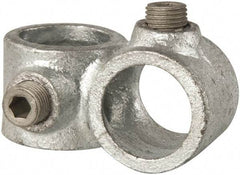 Kee - 3/4" Pipe, Crossover, Malleable Iron Cross Pipe Rail Fitting - Galvanized Finish - Benchmark Tooling