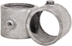 Kee - 2" Pipe, Crossover, Malleable Iron Cross Pipe Rail Fitting - Galvanized Finish - Benchmark Tooling