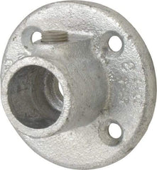 Kee - 3/4" Pipe, Medium Flange, Malleable Iron Flange Pipe Rail Fitting - Galvanized Finish - Benchmark Tooling