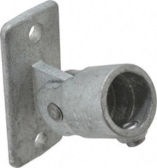 Kee - 1" Pipe, Swivel Flange, Malleable Iron Flange Pipe Rail Fitting - Galvanized Finish - Benchmark Tooling