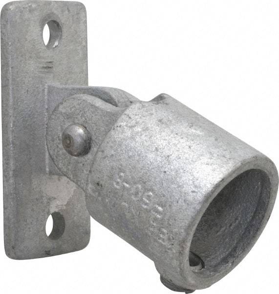 Kee - 2" Pipe, Swivel Flange, Malleable Iron Flange Pipe Rail Fitting - Galvanized Finish - Benchmark Tooling