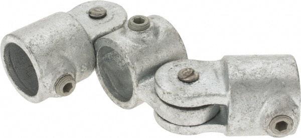 Kee - 1" Pipe, Malleable Iron Swivel Socket Pipe Rail Fitting - Galvanized Finish - Benchmark Tooling