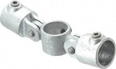 Kee - 1-1/4" Pipe, Malleable Iron Swivel Socket Pipe Rail Fitting - Galvanized Finish - Benchmark Tooling