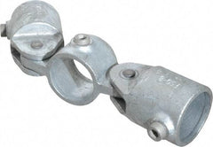 Kee - 1-1/2" Pipe, Malleable Iron Swivel Socket Pipe Rail Fitting - Galvanized Finish - Benchmark Tooling