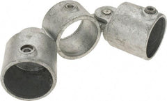 Kee - 2" Pipe, Malleable Iron Swivel Socket Pipe Rail Fitting - Galvanized Finish - Benchmark Tooling