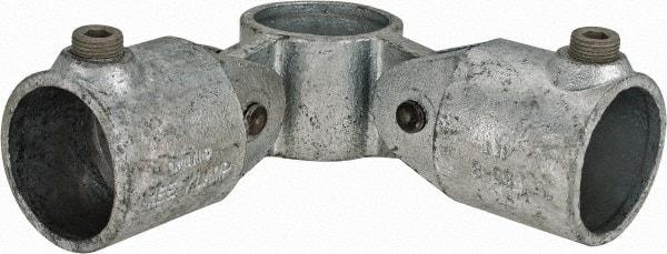 Kee - 1-1/2" Pipe, Malleable Iron Swivel Socket Pipe Rail Fitting - Galvanized Finish - Benchmark Tooling