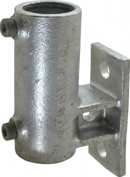 Kee - 1" Pipe, Malleable Iron Rail Base Pipe Rail Fitting - Galvanized Finish - Benchmark Tooling