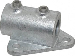 Kee - 1" Pipe, Wall Mount Flange, Malleable Iron Flange Pipe Rail Fitting - Galvanized Finish - Benchmark Tooling