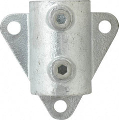 Kee - 1-1/4" Pipe, Wall Mount Flange, Malleable Iron Flange Pipe Rail Fitting - Galvanized Finish - Benchmark Tooling