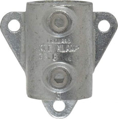 Kee - 1-1/2" Pipe, Wall Mount Flange, Malleable Iron Flange Pipe Rail Fitting - Galvanized Finish - Benchmark Tooling