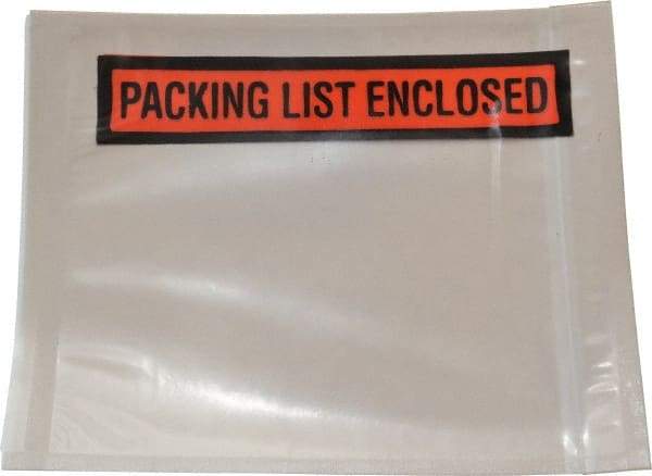 Nifty Products - 1,000 Piece, 5-1/2" Long x 4-1/2" Wide, Envelope - Packing List Enclosed, Clear - Benchmark Tooling