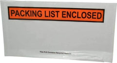 Nifty Products - 1,000 Piece, 10" Long x 5-1/2" Wide, Envelope - Packing List Enclosed, Clear - Benchmark Tooling