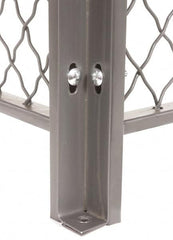 Folding Guard - 7' Tall, Temporary Structure Corner Post - Grey Enamel Finish, for Temporary Structures - Benchmark Tooling