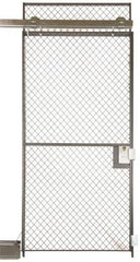 Folding Guard - 5' Wide x 7' High, Sliding Door for Temporary Structures - Woven Wire - Benchmark Tooling