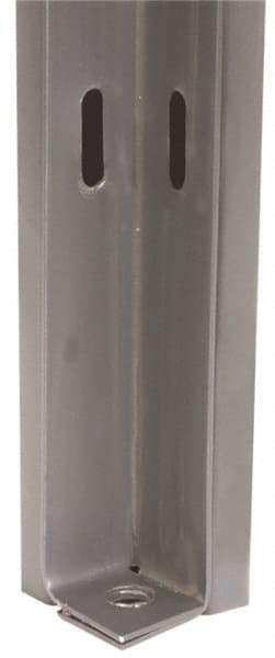 Folding Guard - 7' Tall, Temporary Structure Adjustable Corner Post - Grey Enamel Finish, for Temporary Structures - Benchmark Tooling