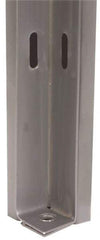 Folding Guard - 10' Tall, Temporary Structure Adjustable Corner Post - Grey Enamel Finish, for Temporary Structures - Benchmark Tooling