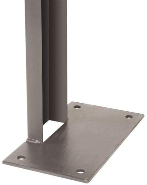 Folding Guard - 7 Ft. Tall Channel Post - Recommended at 15 Ft. Intervals, for Temporary Structures - Benchmark Tooling