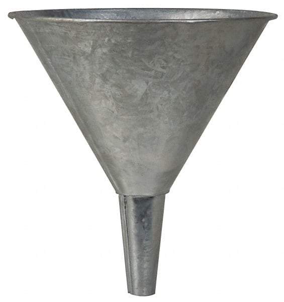 Value Collection - 1 Qt Capacity Steel Funnel - 5-1/2" Mouth OD, Straight Spout - Benchmark Tooling