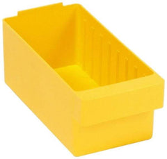 Quantum Storage - 11-5/8" Deep, Yellow High-Impact Polystyrene Drawer Bin - 4-5/8" High x 5-9/16" Wide x 11-5/8" Long - Benchmark Tooling