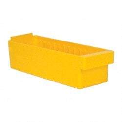 Quantum Storage - 17-5/8" Deep, Yellow High-Impact Polystyrene Drawer Bin - 4-5/8" High x 5-9/16" Wide x 17-5/8" Long - Benchmark Tooling