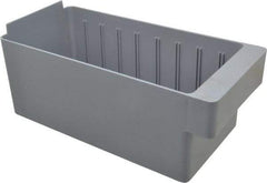 Quantum Storage - 11-5/8" Deep, Gray High-Impact Polystyrene Drawer Bin - 4-5/8" High x 5-9/16" Wide x 11-5/8" Long - Benchmark Tooling