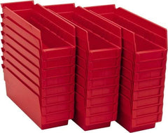 Akro-Mils - 11-5/8" Deep, Red Hopper Shelf Bin - 4" High x 4-1/8" Wide x 11-5/8" Long - Benchmark Tooling