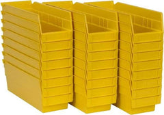 Akro-Mils - 11-5/8" Deep, Yellow Hopper Shelf Bin - 4" High x 4-1/8" Wide x 11-5/8" Long - Benchmark Tooling