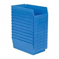 Akro-Mils - 11-5/8" Deep, Blue Hopper Shelf Bin - 4" High x 6-5/8" Wide x 11-5/8" Long - Benchmark Tooling