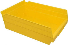 Akro-Mils - 11-5/8" Deep, Yellow Hopper Shelf Bin - 4" High x 8-3/8" Wide x 11-5/8" Long - Benchmark Tooling