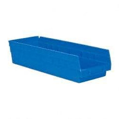 Akro-Mils - 17-7/8" Deep, Blue Hopper Shelf Bin - 4" High x 6-5/8" Wide x 17-7/8" Long - Benchmark Tooling