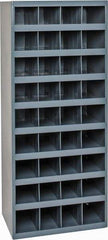 Durham - 36 Bin Bin Shelving Unit with Openings - 17-7/8 Inch Overall Width x 12 Inch Overall Depth x 42 Inch Overall Height, Gray Steel Bins - Benchmark Tooling