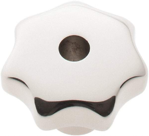 KIPP - 1-1/4" Head Diam, 7 Point Lobed Knob - 1/4" Hole, Stainless Steel - Benchmark Tooling