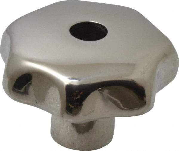 KIPP - 1.57" Head Diam, 7 Point Lobed Knob - 5/16" Hole, Stainless Steel - Benchmark Tooling