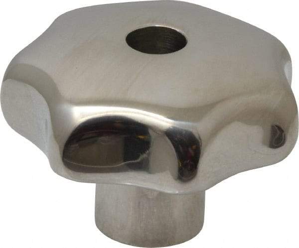 KIPP - 1.96" Head Diam, 7 Point Lobed Knob - 3/8" Hole, Stainless Steel - Benchmark Tooling