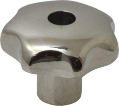 KIPP - 1-1/4" Head Diam, 7 Point Lobed Knob - 1/4-20 Hole, Stainless Steel - Benchmark Tooling