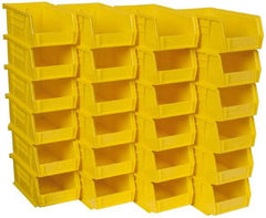 Akro-Mils - 10 Lb. Load Capacity, 7-3/8" Deep, Yellow Polymer Hopper Stacking Bin - 3" High x 4-1/8" Wide x 7-3/8" Long - Benchmark Tooling