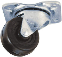 Albion - 4" Diam x 1-5/8" Wide x 5" OAH Top Plate Mount Swivel Caster - Phenolic, 450 Lb Capacity, Roller Bearing, 4 x 5-1/8" Plate - Benchmark Tooling