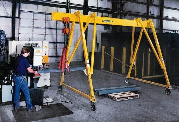 Spanco - 10,000 Lb Load Capacity Steel Gantry Crane - 15' Span - Benchmark Tooling