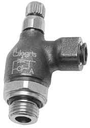 Legris - 4mm Tube OD x 1/8" BSPP Metal Flow Control Regulator - 0 to 145 psi, Buna Nitrile O-Ring & Treated Brass Material - Benchmark Tooling