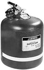 Justrite - 5 Gal Polyethylene Type I Safety Can - 16" High x 12-3/4" Diam, Red - Benchmark Tooling