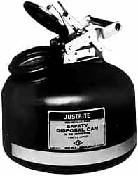 Justrite - Safety Disposal Cans Capacity (Gal.): 5.00 Material: Polyethylene - Benchmark Tooling