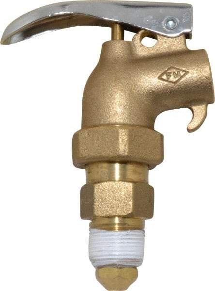 Justrite - 3/4" NPT Brass Adjustable Drum Faucet - FM Approved, Internal Arrester, Self Closing - Benchmark Tooling