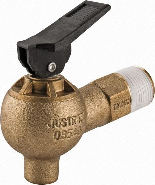 Justrite - 3/4" NPT Brass Drum Faucet - FM Approved - Benchmark Tooling