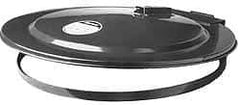 Justrite - 55 Gal, Steel Drum Cover - Hinged Self-Closing Drum Cover - Benchmark Tooling