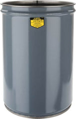 Justrite - 12 Gallon Fire Resistant Steel Drum - 14-1/2 Inch Outside Diameter, 20-1/4 Inch High, UL Standards - Benchmark Tooling