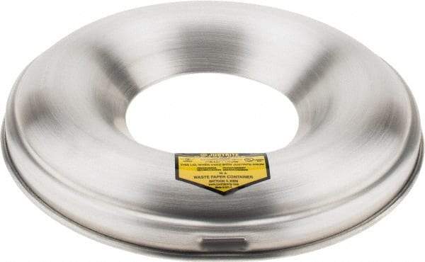 Justrite - Aluminum Steel Fire Resistant Head - 12 Inch Outside Diameter, 4.5 Gallon Complete Drum, 5 Inch Opening Diameter, FM and UL Standards - Benchmark Tooling