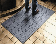 Wearwell - 30' Long x 3' Wide, Dry/Wet Environment, Anti-Fatigue Matting - Black, Vinyl with Vinyl Base, Beveled on 4 Sides - Benchmark Tooling