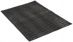 Wearwell - 3' Long x 2' Wide, Dry/Wet Environment, Anti-Fatigue Matting - Black, Vinyl with Vinyl Base, Beveled on 4 Sides - Benchmark Tooling